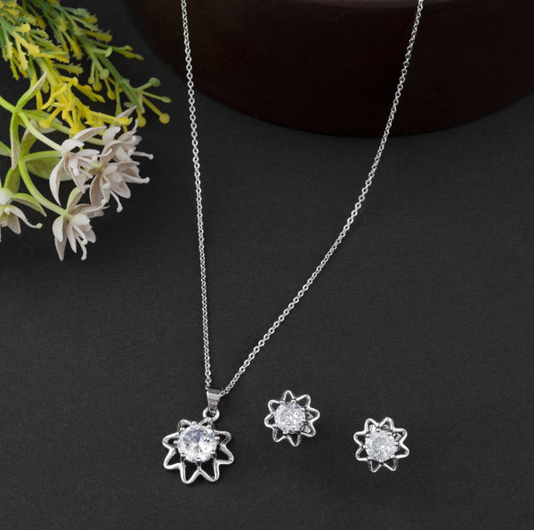 Floral Shaped CZ  Set