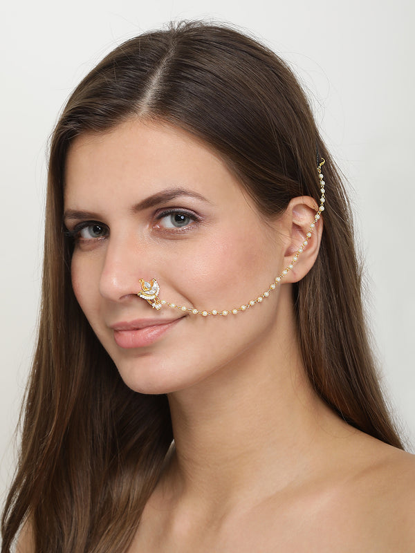 Classic Gold-Plated Nath with Elegant Design