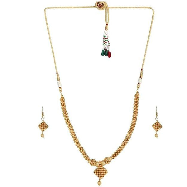 Gold-Plated Handcrafted Thushi Jewellery Set - Trendisia