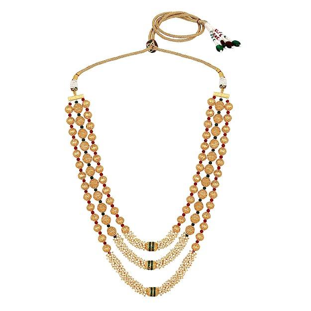 Gold-Plated Pearl Beaded Jewellery Set - Trendisia