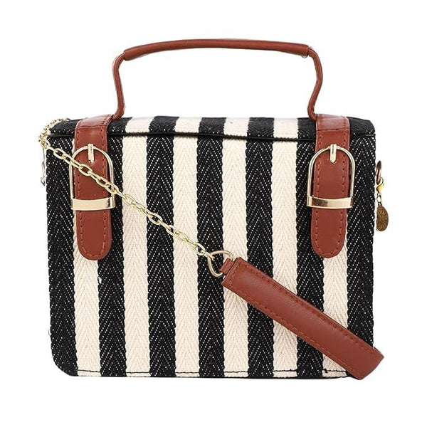 stylish trendy Black and White Solid Sling Bag - Trendisia