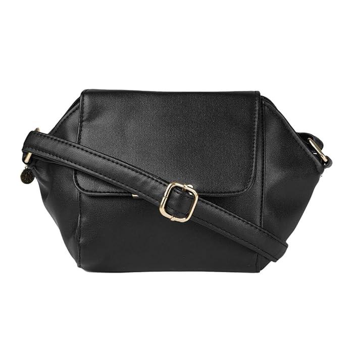 stylish trendy Black Solid Sling Bag - Trendisia