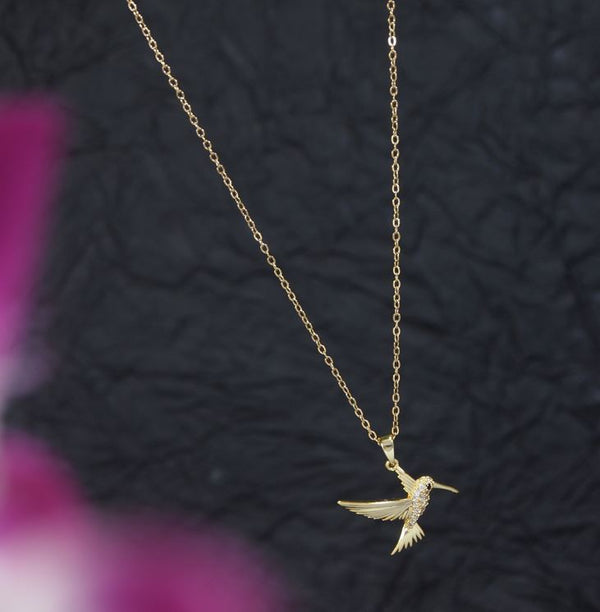 Stainless Steel Kingfisher Pendent Necklace - STNK 5463