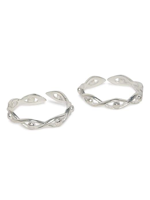 92.5 Sterling Silver Handcraft Toe ring - Trendisia