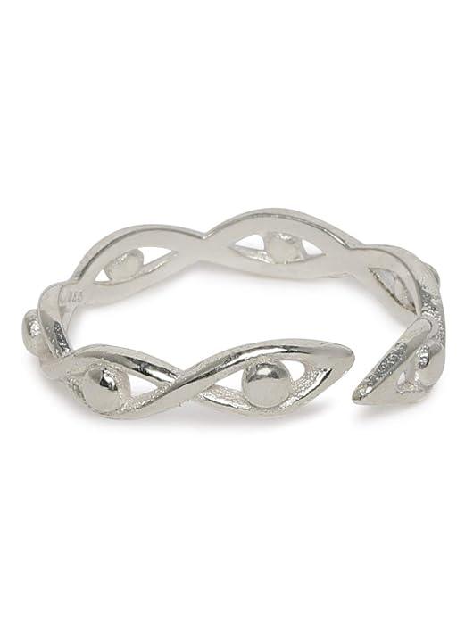 92.5 Sterling Silver Handcraft Toe ring - Trendisia