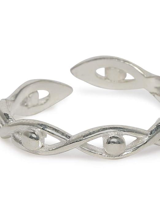 92.5 Sterling Silver Handcraft Toe ring - Trendisia