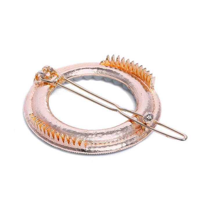 Women Gold-Toned Beaded Bumpit Hair Pin - Trendisia
