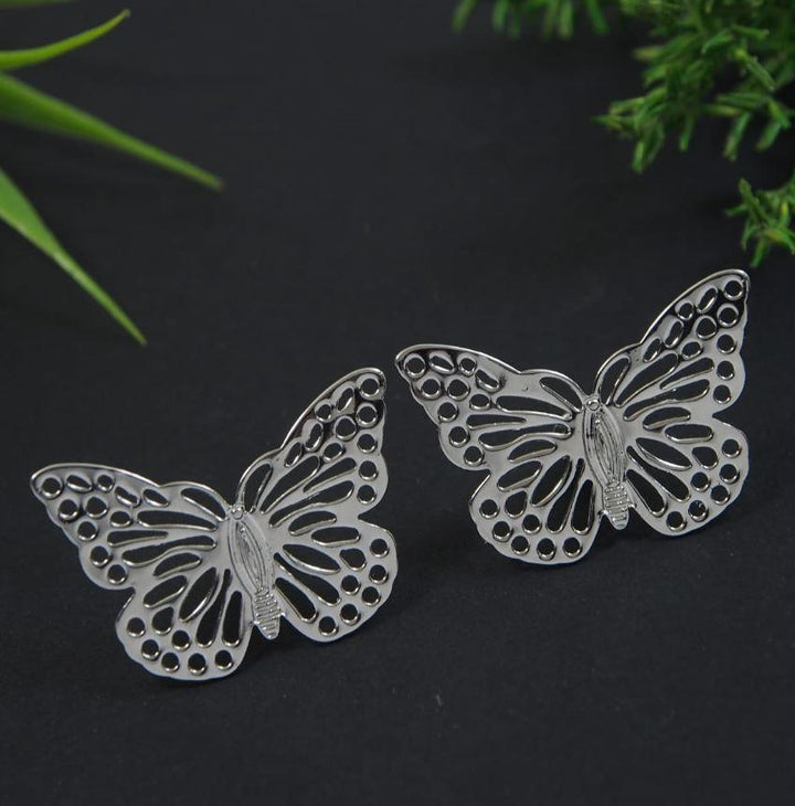 Gold/Silver Plated Butterfly Stud Western Earring - WER 4740 - Trendisia