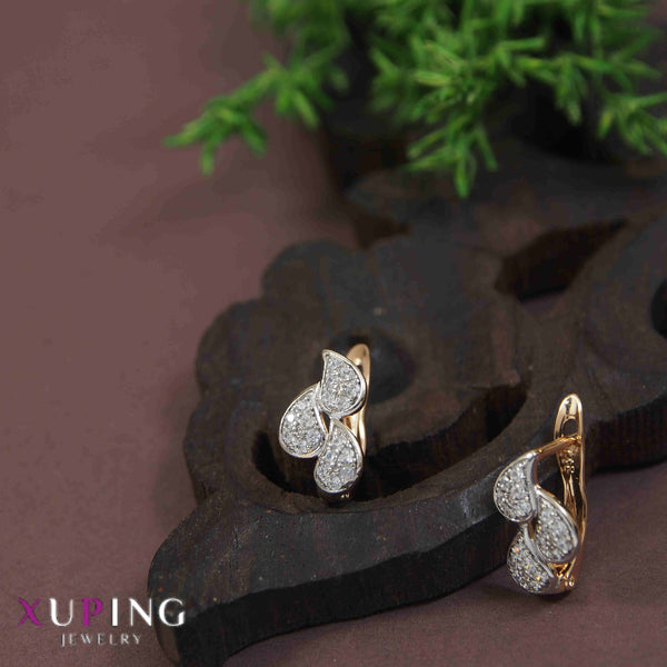 Gold Plated Floral Shaped Cubic Zicronia Xuping Earring- XPNGER 4531