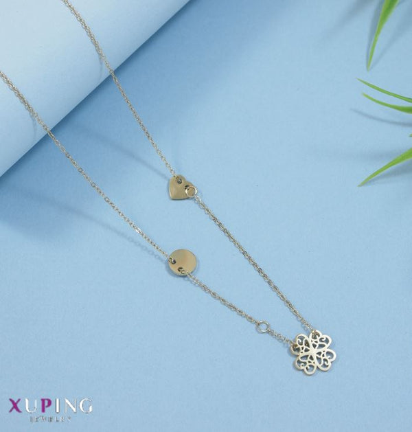 Xuping Floral Design Pendent Necklace - XPNGNK 5403