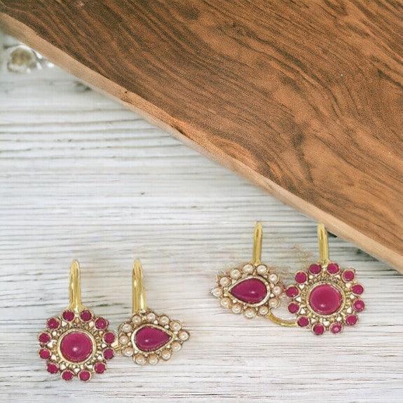 AD Ear Cuff Style Dangle Earrings - Trendisia