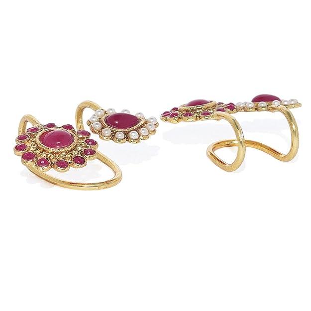 AD Ear Cuff Style Dangle Earrings - Trendisia