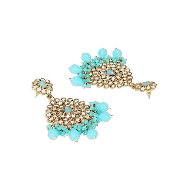 Blue Circular Chandbalis Earrings - Trendisia