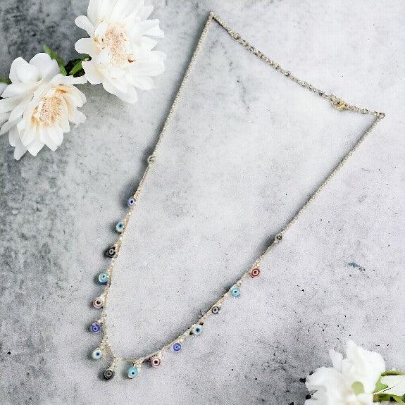 Brass Gold-Plated Evil Eye Chain - Trendisia