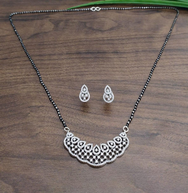 Brass Silver Plated Mangalsutra - Trendisia