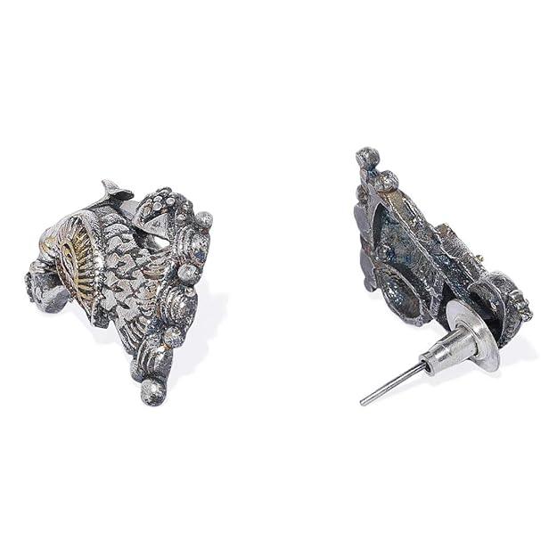 Dual Tone Peacock Design Jewellery Set - Trendisia