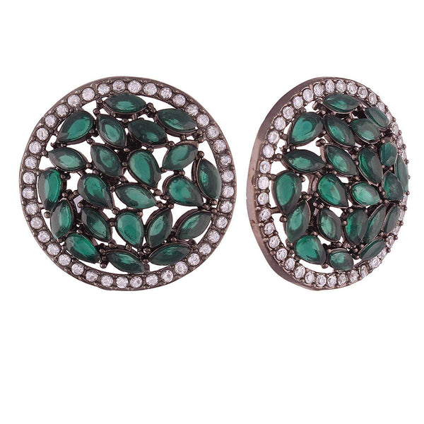 Emrald And Ad Alloy Earrings For Women - Trendisia