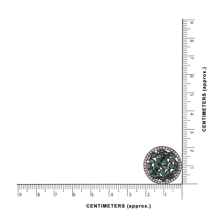 Emrald And Ad Alloy Earrings For Women - Trendisia