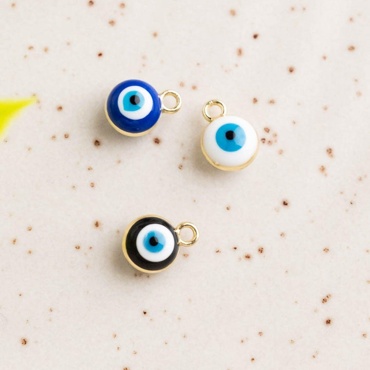 Evil Eye Charms Pendants | Size 6mm | 10Pcs - Trendisia