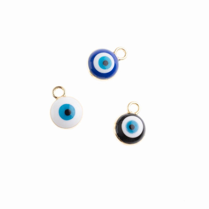 Evil Eye Charms Pendants | Size 6mm | 10Pcs - Trendisia