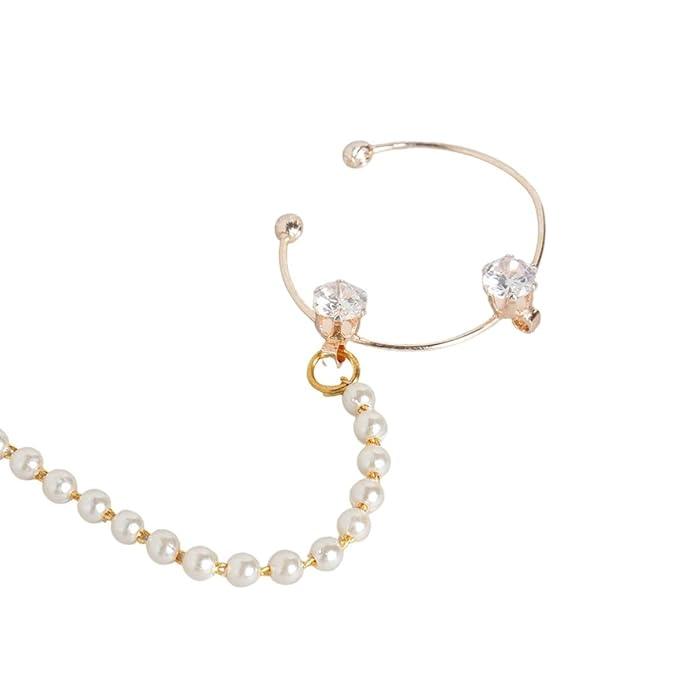 Gold-Plated AD clip-on Nose Ring - Trendisia