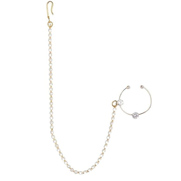 Gold-Plated AD clip-on Nose Ring - Trendisia