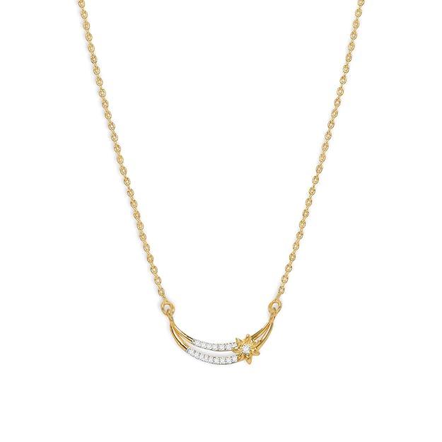 Gold-Plated AD Studded Necklace chain - Trendisia