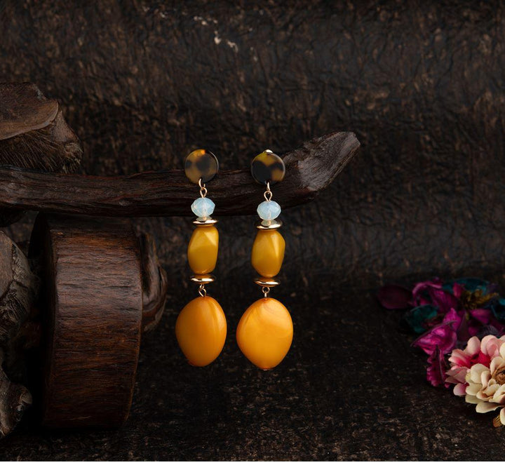 Gold Plated Beads Designed Western Fashion Earring-WER 1497 - Trendisia