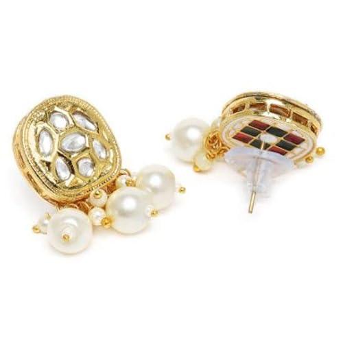 Gold-Plated Beads Vilandi Geometric Studs - Trendisia