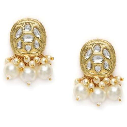 Gold-Plated Beads Vilandi Geometric Studs - Trendisia