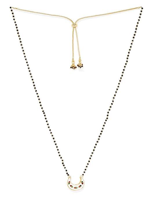 Gold-Plated Black Mangalsutra - Trendisia