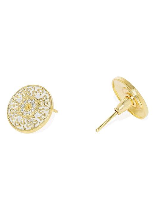 Gold-Plated CZ Studded Meenakari Jewellery Set - Trendisia