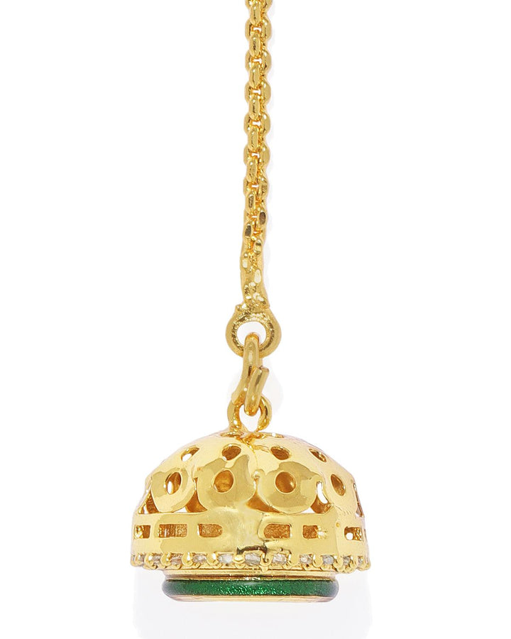 Gold-Plated Handcraft Kundan Maang Tikka - Trendisia