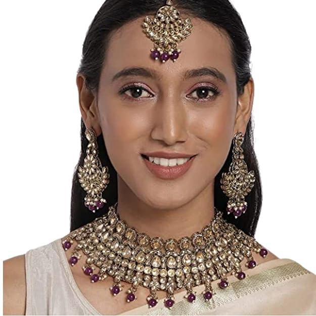 Gold-Plated Handcrafted Choker Set - Trendisia