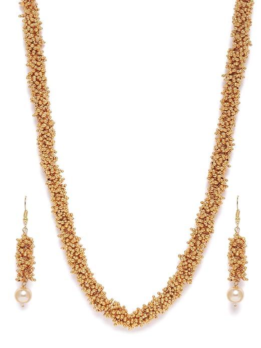 Gold plated Handcrafted necklace set - Trendisia