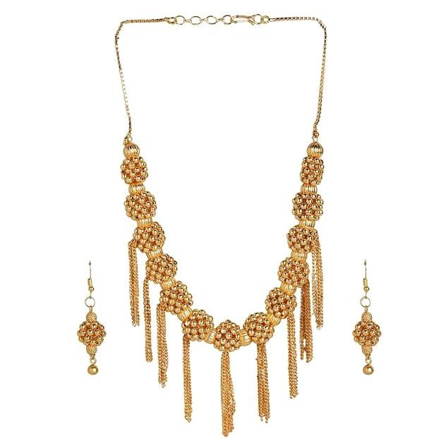 Gold-Plated Handcrafted Thushi Jewellery Set - Trendisia