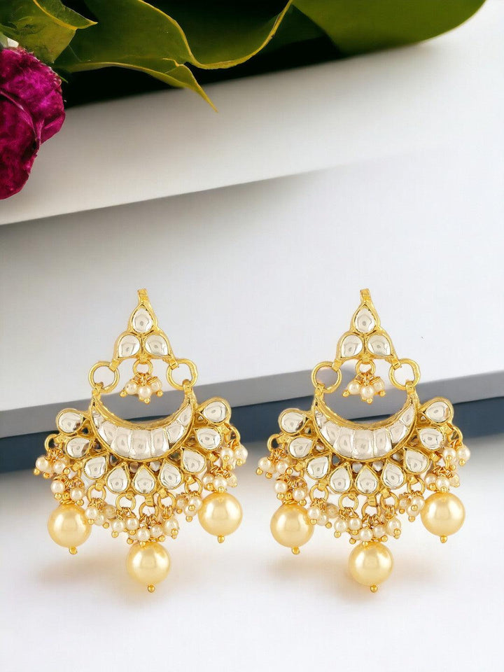 Gold-Plated Jadau Classic Drop Earrings - Trendisia
