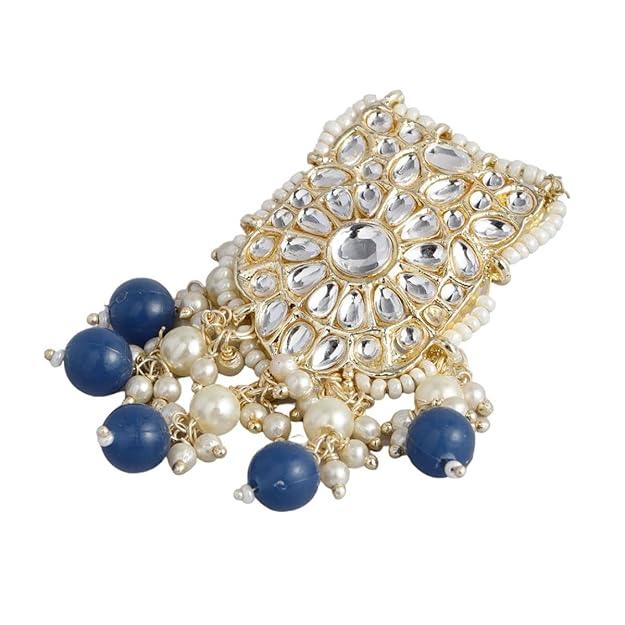 Gold Plated Kundan Beads Choker Set - Trendisia
