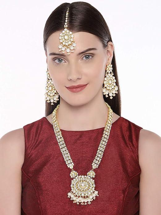 Gold-Plated Kundan Jewellery Set - Trendisia