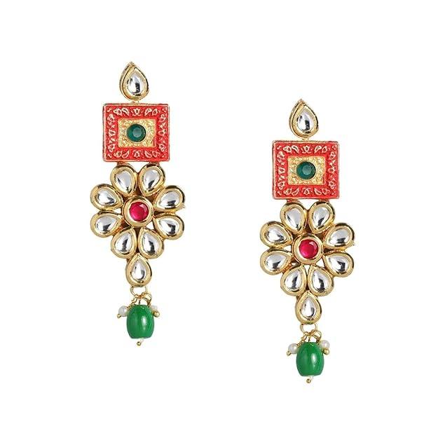 Gold-Plated Kundan Jewellery Set - Trendisia