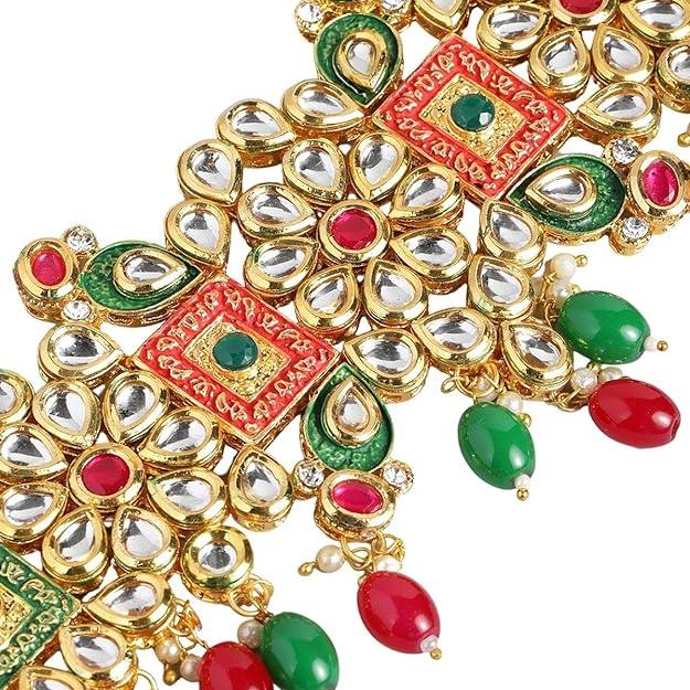 Gold-Plated Kundan Jewellery Set - Trendisia