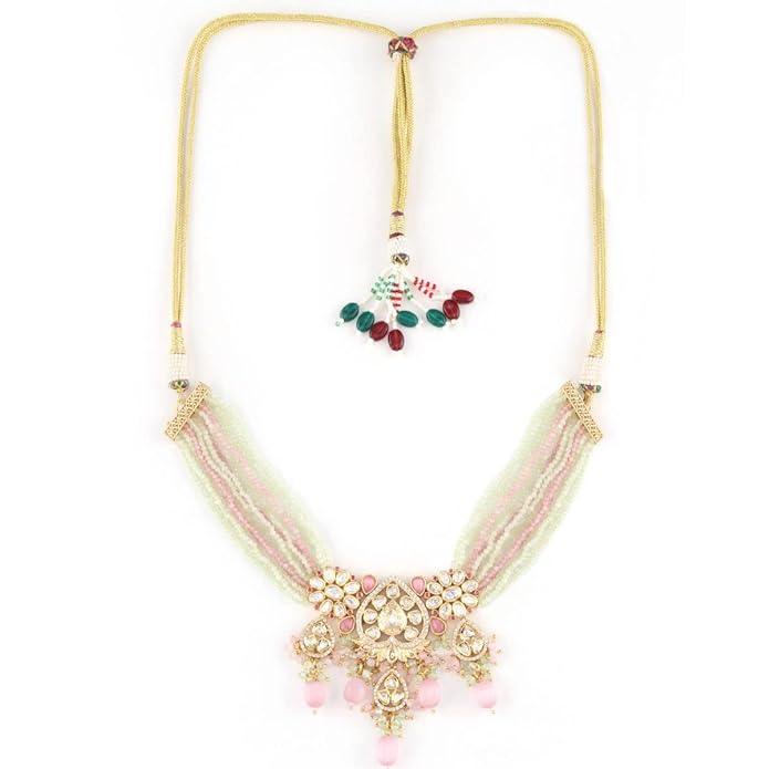 Gold Plated Kundan Pearls Jewellery Set - Trendisia