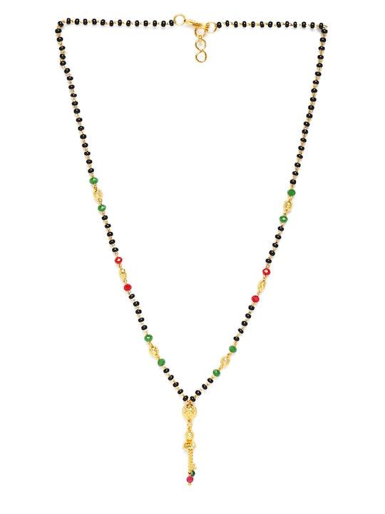 Gold-Plated Multicolor Beaded Mangalsutra - Trendisia