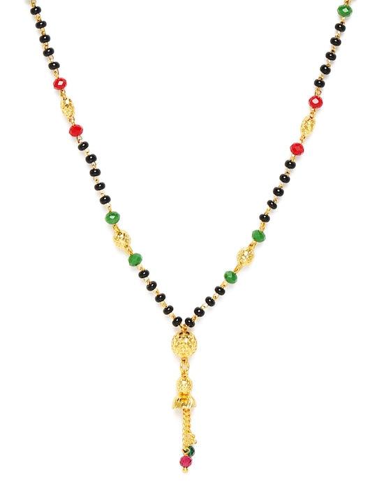 Gold-Plated Multicolor Beaded Mangalsutra - Trendisia