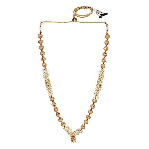 Gold Plated Pearl Beaded Jewellery Set - Trendisia