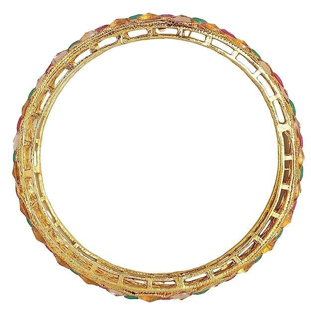 Gold plated set of 2 bangles. - Trendisia