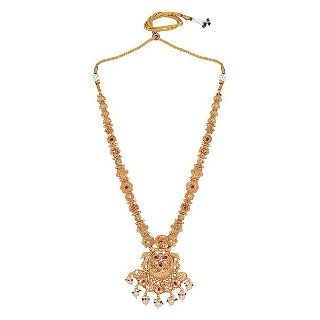 Gold-Plated Stone Studded Jewellery Set - Trendisia