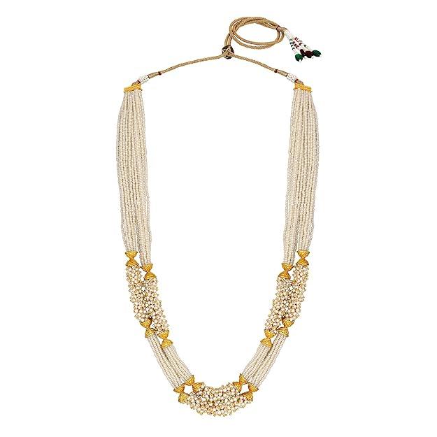 Gold-Plated Pearls Beaded Jewellery Set - Trendisia