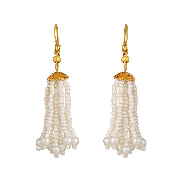 Gold-Plated Pearls Beaded Jewellery Set - Trendisia