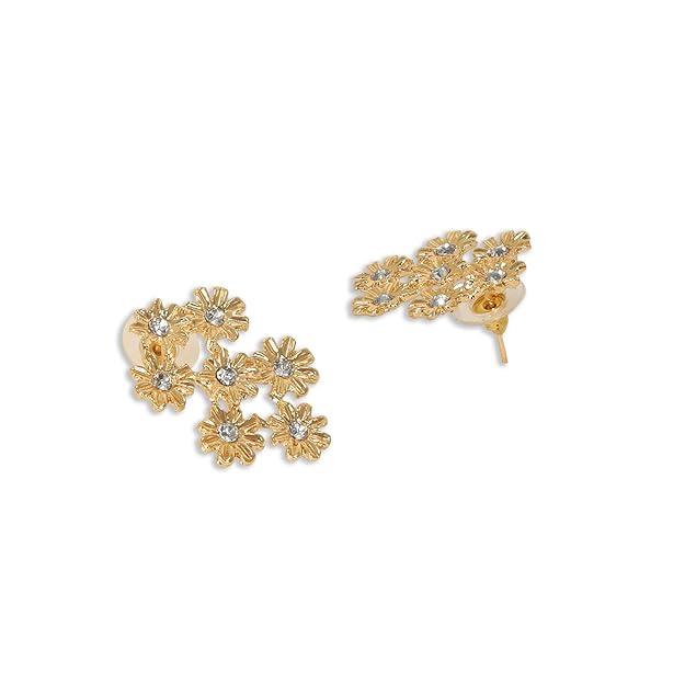 Gold-Plated White Studded Jewellery Set - Trendisia